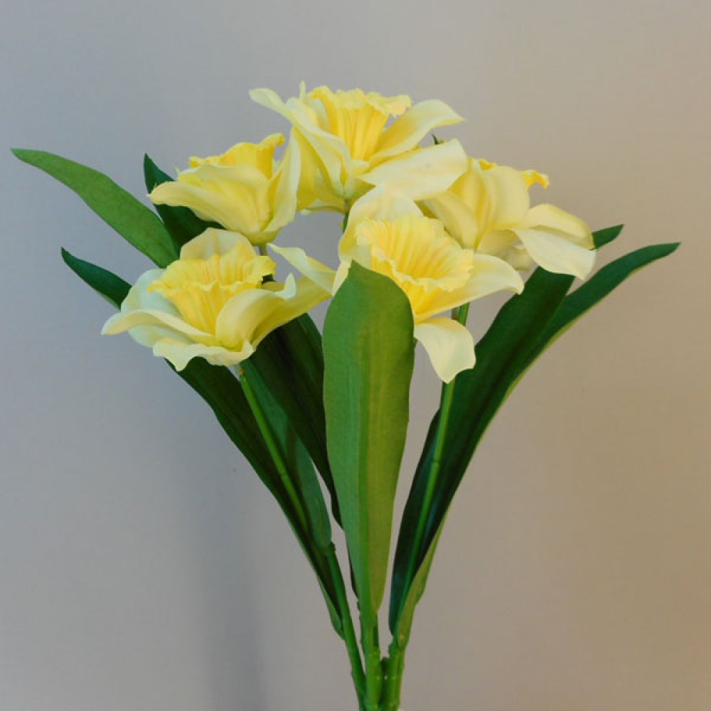 Artificial Daffodils Bunch 7 Flowers 47cm Artificial Flowers